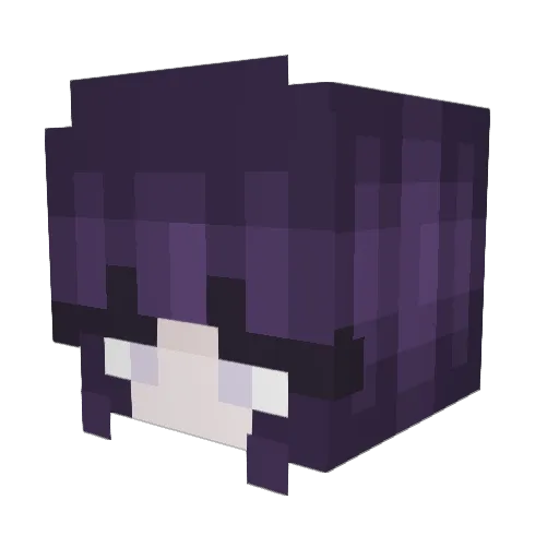 NyxieNight Minecraft avatar head, 3D render