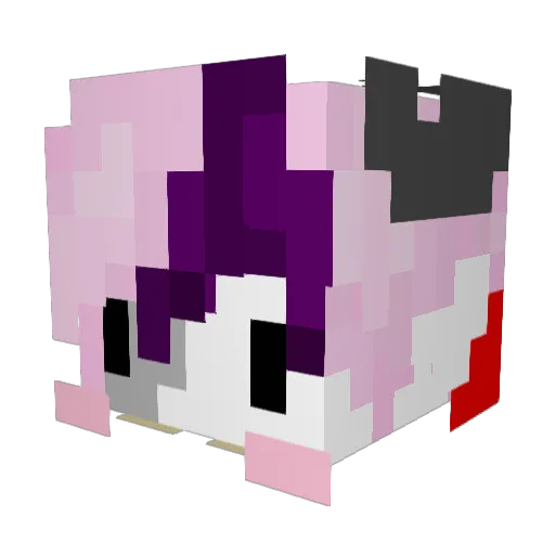 Nyxiespooks Minecraft avatar head, 3D render