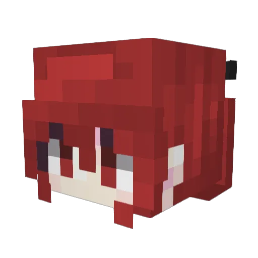 Nyxikagi Minecraft avatar head, 3D render
