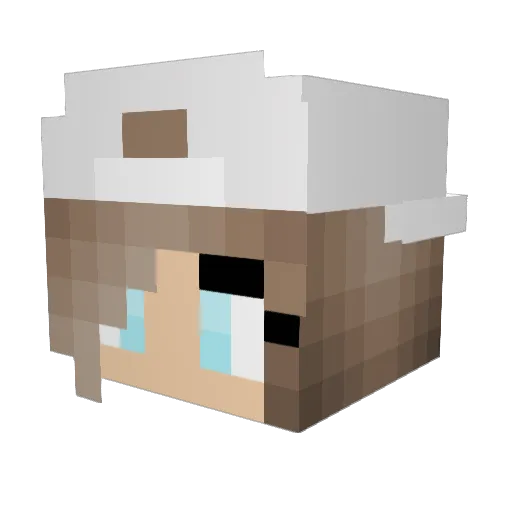Nyxilyn Minecraft avatar head, 3D render