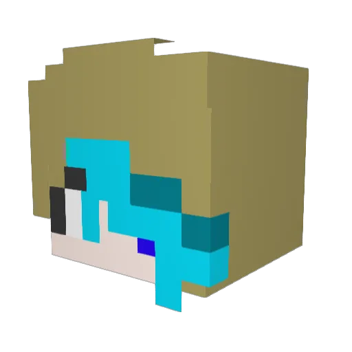 Nyximouse Minecraft avatar head, 3D render