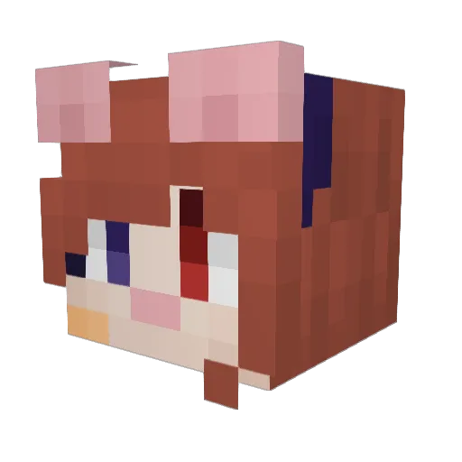 Nyxodyne Minecraft avatar head, 3D render