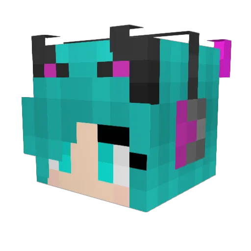 Nyxoy91 Minecraft avatar head, 3D render