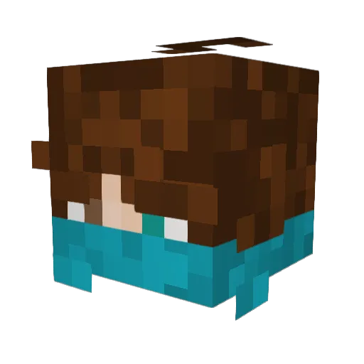 Nyxstia Minecraft avatar head, 3D render