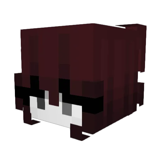 Nyxsy Minecraft avatar head, 3D render
