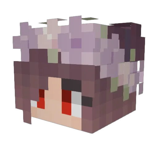 Nyxtie Minecraft avatar head, 3D render