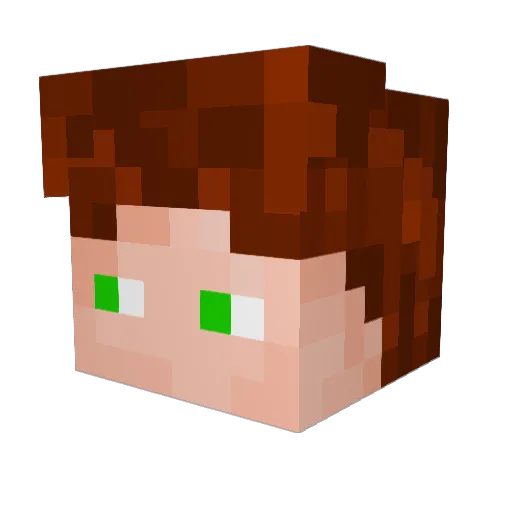 Nyxx_08 Minecraft avatar head, 3D render