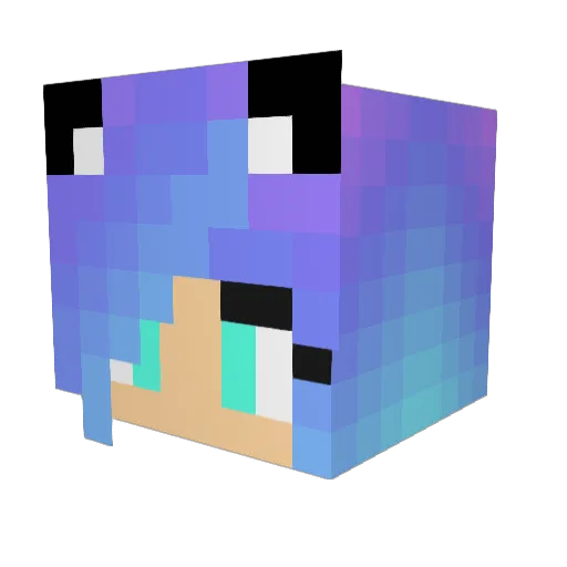 NyxyPie Minecraft avatar head, 3D render