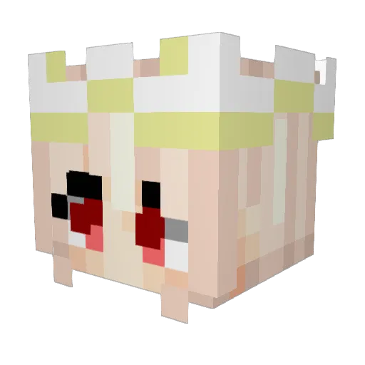 Nyxyyy Minecraft avatar head, 3D render
