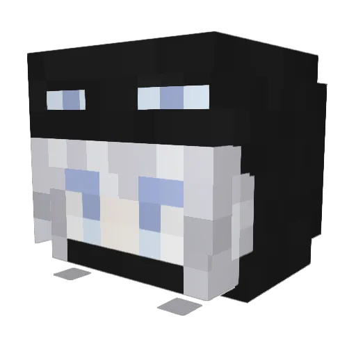 Nyyxia Minecraft avatar head, 3D render