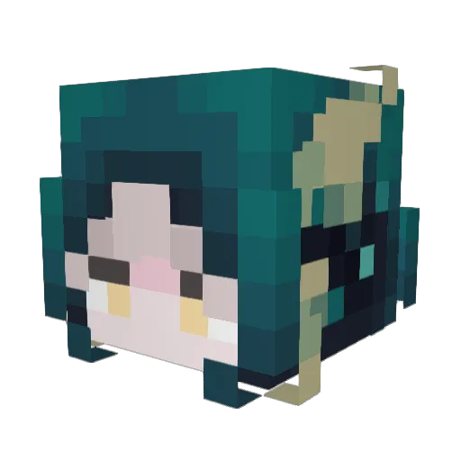 Nyzaroth Minecraft avatar head, 3D render