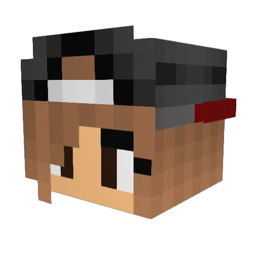 Nyzere Minecraft avatar head, 3D render