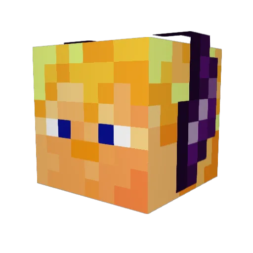 Nyzeur Minecraft avatar head, 3D render