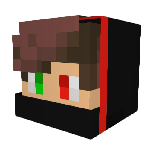 NyznTvCam Minecraft avatar head, 3D render