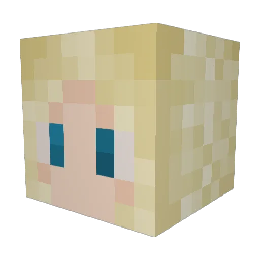 Nyzoid Minecraft avatar head, 3D render