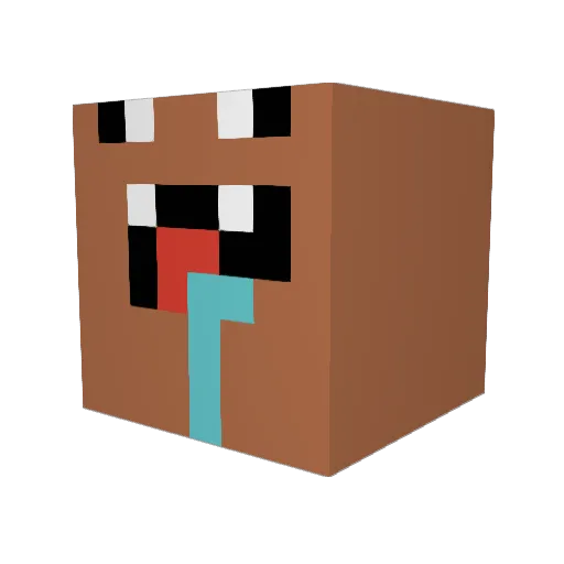 Nyzrak Minecraft avatar head, 3D render