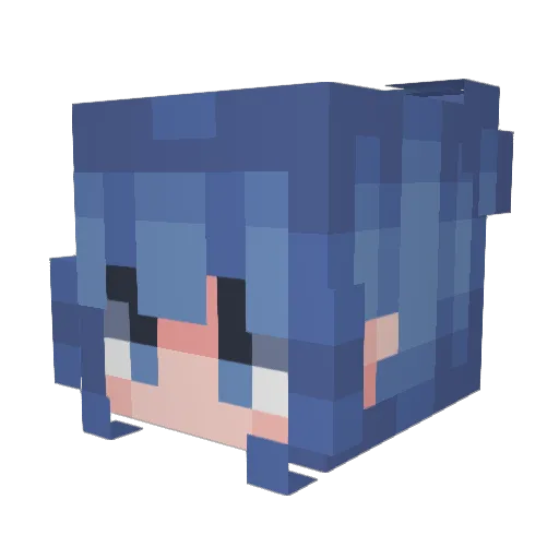 Nyzuqui Minecraft avatar head, 3D render