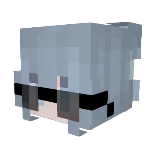 NzaBy Minecraft avatar head, 3D render
