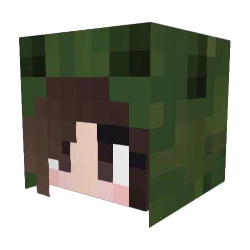 O0FF Minecraft avatar head, 3D render