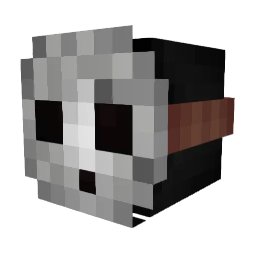 O12017 Minecraft avatar head, 3D render