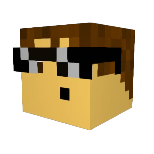 O1af Minecraft avatar head, 3D render
