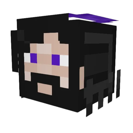 O214 Minecraft avatar head, 3D render