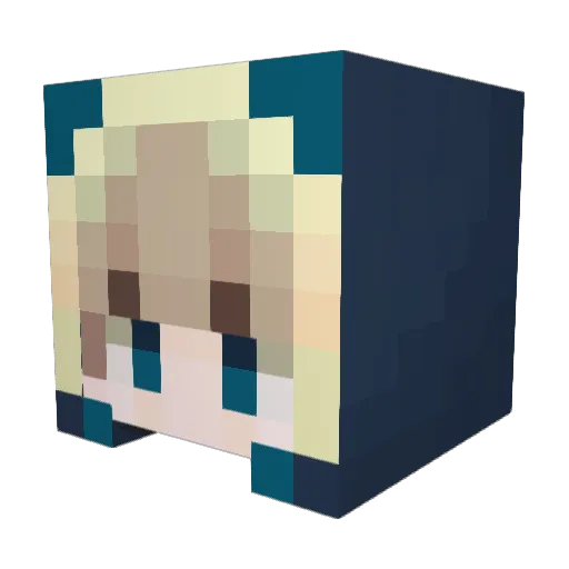 O234 Minecraft avatar head, 3D render