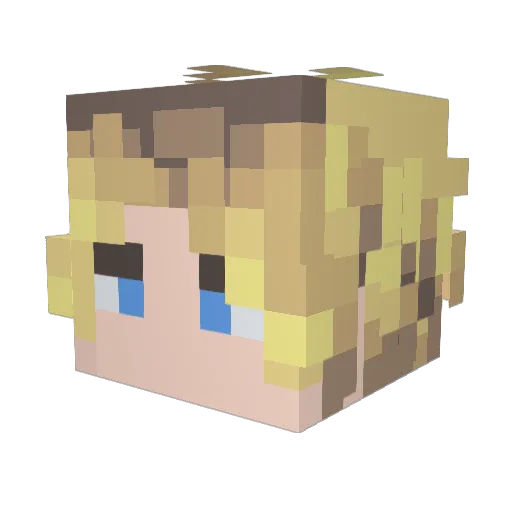 O2F2 Minecraft avatar head, 3D render