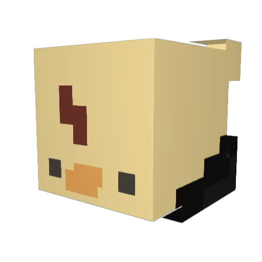 O2SEN Minecraft avatar head, 3D render