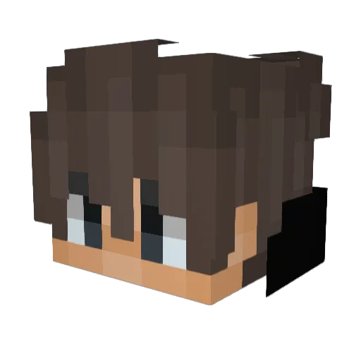 O2chess Minecraft avatar head, 3D render