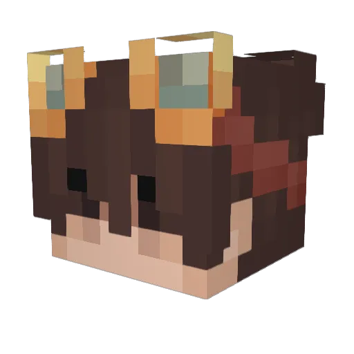 O4kzy Minecraft avatar head, 3D render