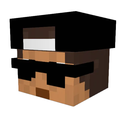 OADINC Minecraft avatar head, 3D render