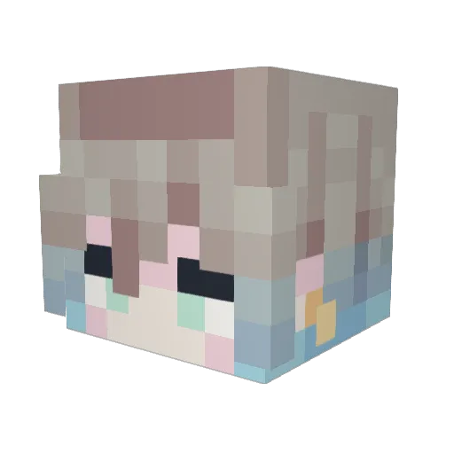 OAOPANDAOAO Minecraft avatar head, 3D render