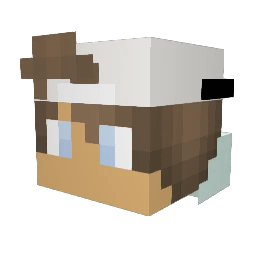 OB7DABOSS Minecraft avatar head, 3D render