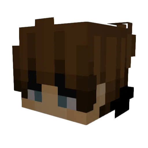 OBAMA481 Minecraft avatar head, 3D render