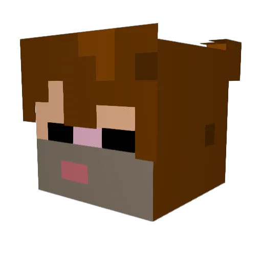 OBAMASBUSSY69 Minecraft avatar head, 3D render