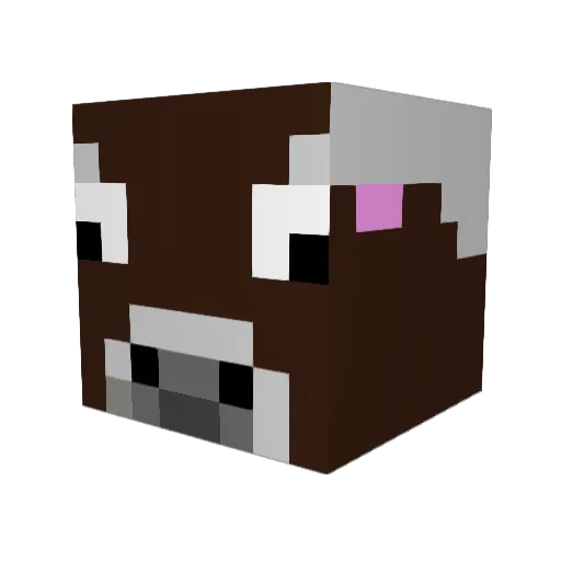 OBCA75 Minecraft avatar head, 3D render