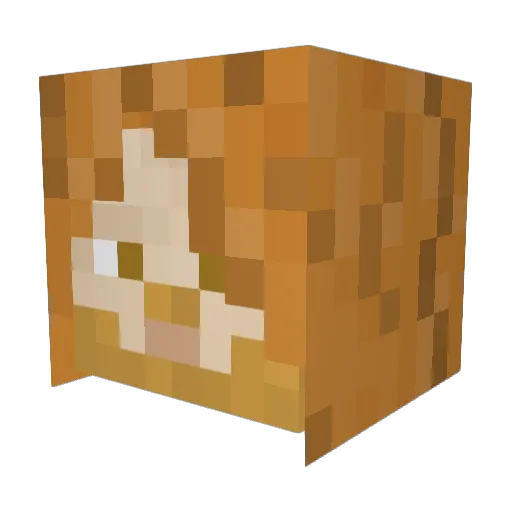 OBDLoLer Minecraft avatar head, 3D render