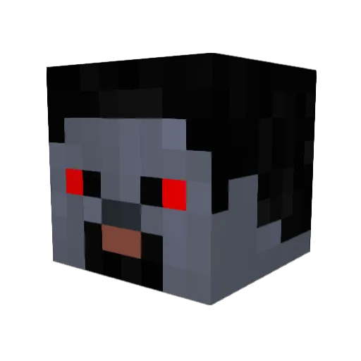 OBEYTHEDOG Minecraft avatar head, 3D render