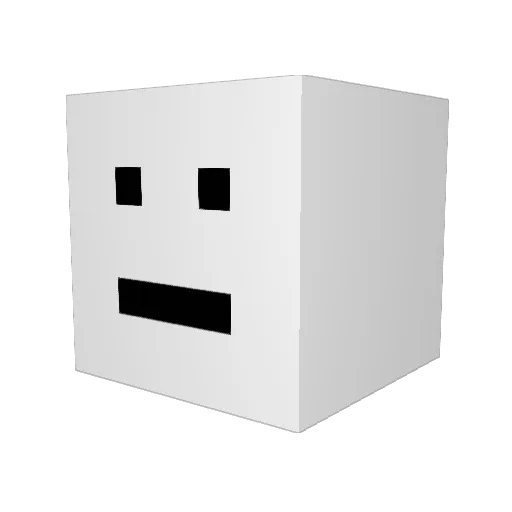 OBI616 Minecraft avatar head, 3D render