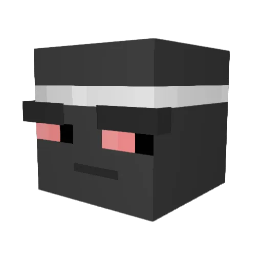 OBOA Minecraft avatar head, 3D render