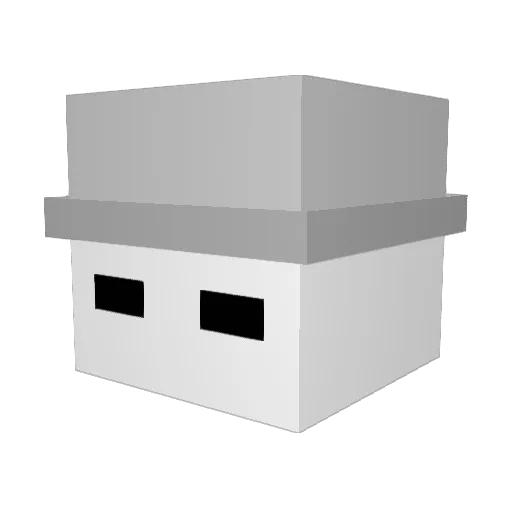 OBOMO2 Minecraft avatar head, 3D render