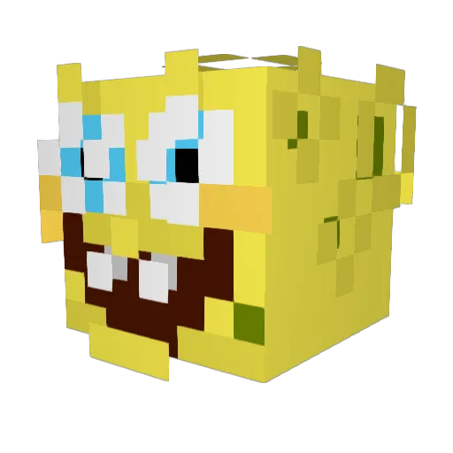 OBORRA Minecraft avatar head, 3D render