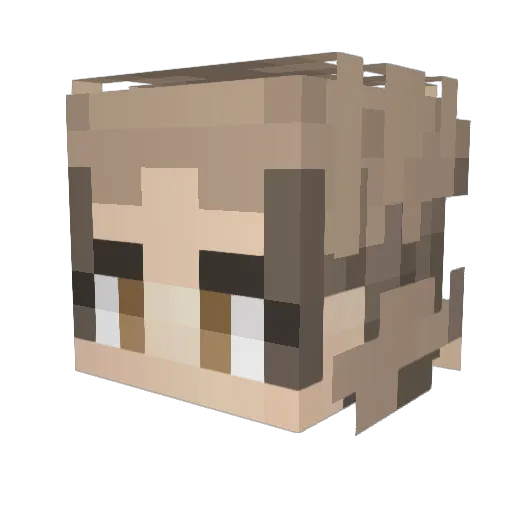 OBStrawberry55 Minecraft avatar head, 3D render