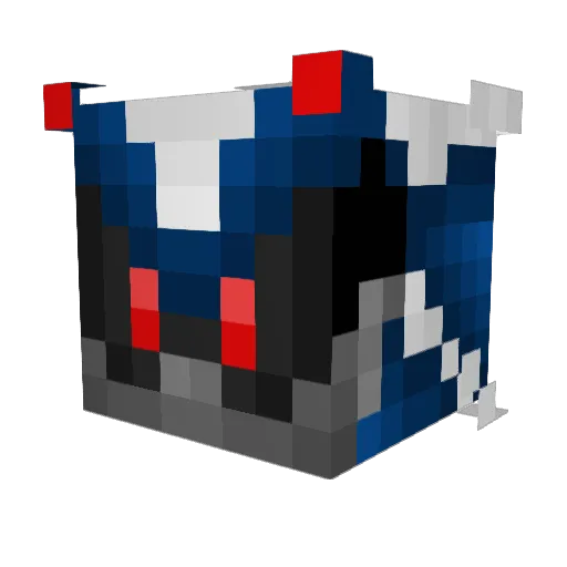 OBot321 Minecraft avatar head, 3D render