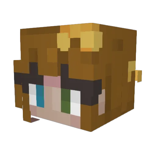 OC12 Minecraft avatar head, 3D render