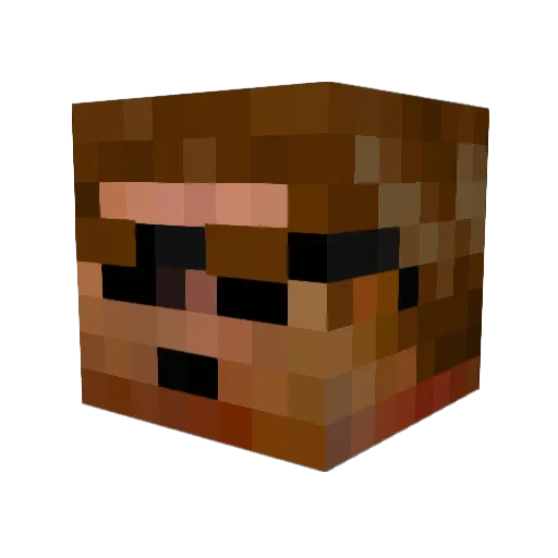 OC2312 Minecraft avatar head, 3D render