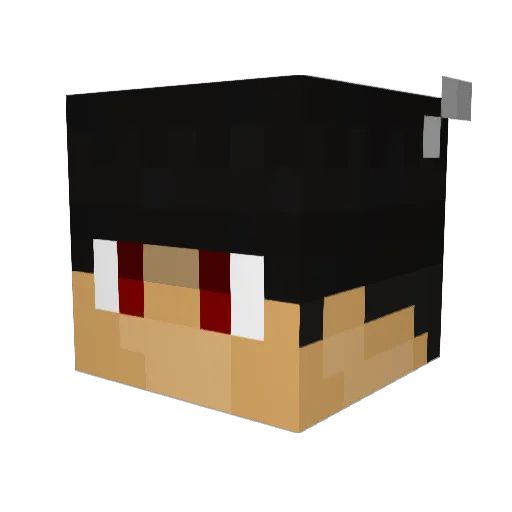 OC4fe Minecraft avatar head, 3D render