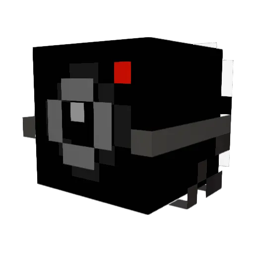 OCAMERAMAN Minecraft avatar head, 3D render