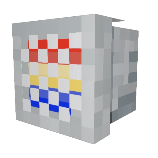 OCDdOnLife Minecraft avatar head, 3D render